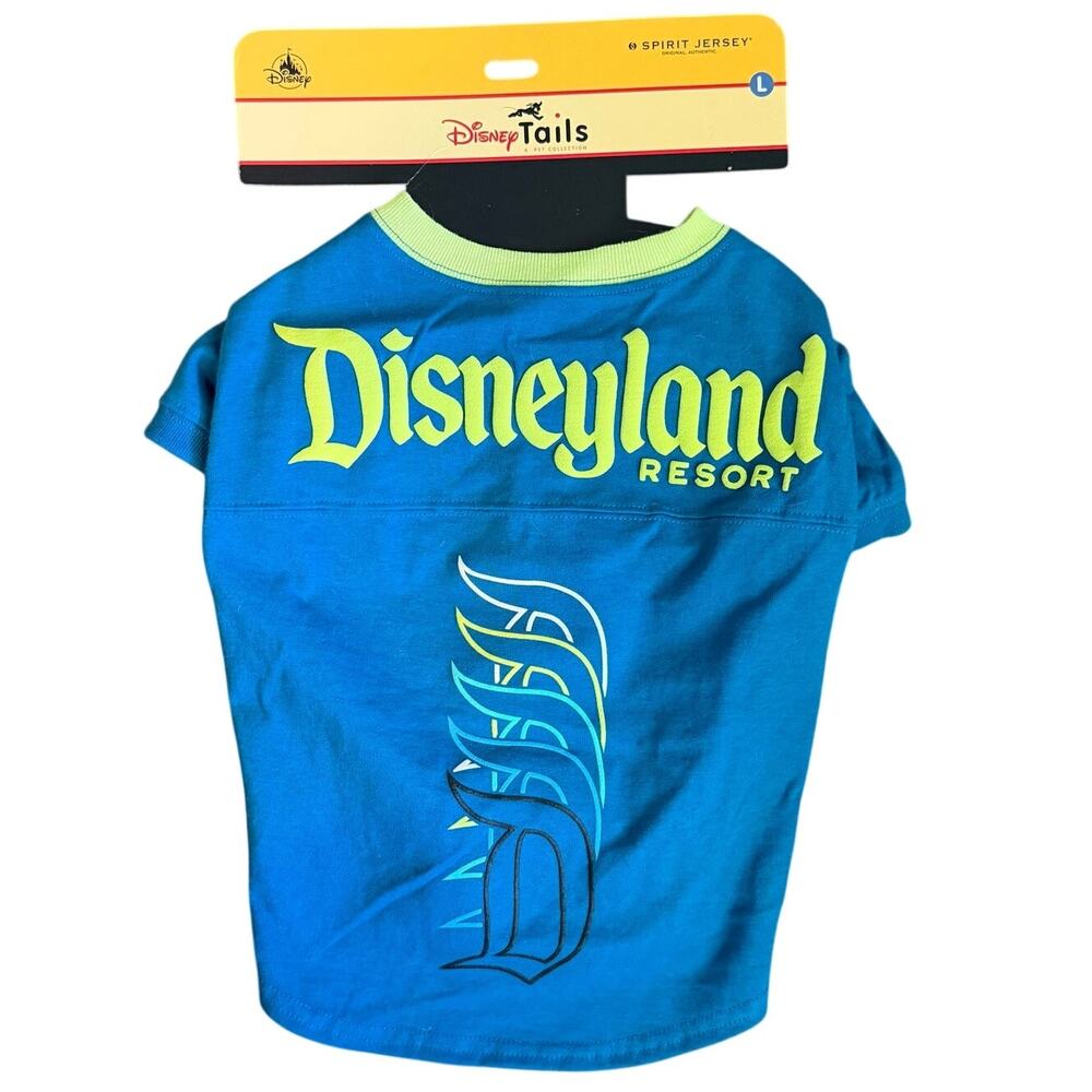 New Disney Tails Pet Shirt sz L - Blue Disneyland